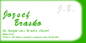 jozsef brasko business card